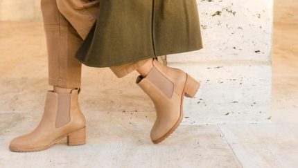 Nisolo Ana Go-To Heeled Chelsea Boot Almond