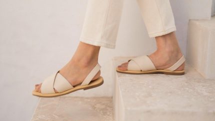 Nisolo All-Day Cross Strap Sandal Bone